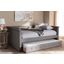 Baxton Studio Alena Modern And Contemporary Grey Fabric Upholstered Full Size Daybed With Trundle