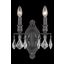 Rosalia 9" Dark Bronze 2 Light Wall Sconce With Clear Royal Cut Crystal Trim