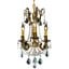 Rosalia 13" French Gold 3 Light Pendant With Clear Royal Cut Crystal Trim