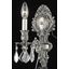 Monarch 5" Pewter 1 Light Wall Sconce With Clear Royal Cut Crystal Trim