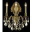 Monarch 14" French Gold 3 Light Wall Sconce With Golden Teak Royal Cut Crystal Trim