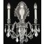 Monarch 14" Pewter 3 Light Wall Sconce With Clear Royal Cut Crystal Trim