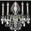 Monarch 21" Pewter 5 Light Wall Sconce With Clear Royal Cut Crystal Trim