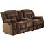 Laurelton Chocolate Double Glider Reclining Loveseat With Console