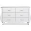 Baxton Studio Enzo Modern And Contemporary White Faux Leather 6-Drawer Dresser