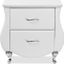 Baxton Studio Erin Modern And Contemporary White Faux Leather Upholstered Nightstand