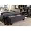 Baxton Studio Hannah Modern And Contemporary Dark Grey Fabric Upholstered Button-Tufting Storage Ottoman Bench