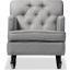 Baxton Studio Bethany Modern And Contemporary Grey Fabric Upholstered Button-Tufted Rocking Chair