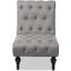 Baxton Studio Layla Mid-Century Retro Modern Grey Fabric Upholstered Button-Tufted Chaise Lounge