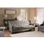 Baxton Studio Arcadia Modern And Contemporary Grey Fabric Upholstered Button-Tufted Living Room 3-Seater Sofa