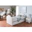 Baxton Studio Alessia White Faux Leather Upholstered Daybed With Guest Trundle Bed