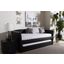Baxton Studio Camino Modern And Contemporary Black Faux Leather Upholstered Daybed With Guest Trundle Bed