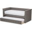 Baxton Studio Alena Modern And Contemporary Light Grey Fabric Daybed With Trundle
