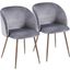 Fran Brown and Gray Dining Chair Set of 2