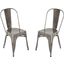 Oregon Brushed Silver Dining Chair Set of 2