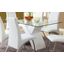 Furniture of America Wailoa White Glass Top Dining Table