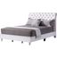 G1938 White Upholstered Bed (Full)