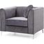 Glory Furniture Delray Velvet Arm Chair Grey