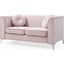 Glory Furniture Delray Velvet Loveseat Pink