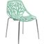 LeisureMod Asbury Mint Dining Chair with Chromed Legs