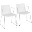 Matcha Chair in Chrome and White - Set of 2