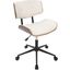 Lombardi Walnut And Cream Adjustable Office Chair