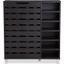 Baxton Studio Shirley Modern And Contemporary Dark Brown Wood 2-Door Shoe Cabinet With Open Shelves