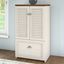 Fairview Storage Cabinet with Drawer in Antique White and Tea Maple