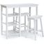 Breakfast Club Distressed Chalk White Counter Height Dining Table Set