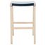 Aariz Rectangle Barstool in Black and Natural