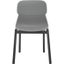 Abbie Molded Plastic Dining Chair Set of 2 In Grey/Black