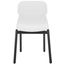 Abbie Molded Plastic Dining Chair Set of 2 In White/Black
