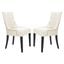 Abby Flat Cream Tufted Dining Chair Set of 2