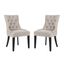 Abby Taupe Tufted Dining Chair Set of 2