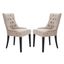 Abby True Taupe Tufted Dining Chair Set of 2