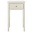 Abel White Birch End Table with Storage Drawer