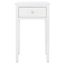 Abel White End Table with Storage Drawer
