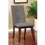 Abelone Side Chair Set of 2 In Walnut and Gray