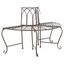 Abia Wrought Iron 50 Inch with Outdoor Tree Bench in Rustic Brown