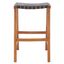Abreu Rectangle Barstool in Black and Natural