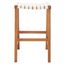 Abreu Rectangle Barstool in White and Natural