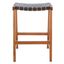 Abreu Rectangle Counter Stool in Black and Natural