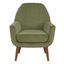 Accera Mid-Century Velvet Arm Chair In Green