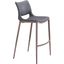 Ace Bar Chair Set Of 2 In Dark Gray And Walnut