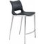 Ace Black and Brushed Stainless Steel Counter Chair