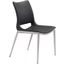 Ace Black and Brushed Stainless Steel Dining Chair Set Of 2