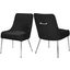 Ace Velvet Dining Chair Set of 2 In Black