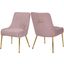 Ace Velvet Dining Chair Set of 2 In Pink