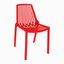 Acken Plastic Stackable Dining Chair In Red