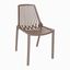 Acken Plastic Stackable Dining Chair In Taupe